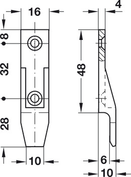 Componente de painel AS, Häfele Keku EH, nivelador para armários, sem borda