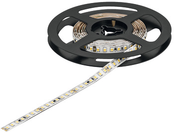 Fita LED, corrente contínua, Häfele Loox5 LED 3051 de 24 V, 8 mm, 2 pinos (monocromático), 140 LEDs/m, 14,4 W/m, IP20