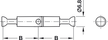 Conector de junta de esquadria, com conexão, para montagem de união, parafuso de ponta dupla