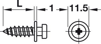 Parafusos de conexão, modular, com ponta, para posicionamento unilateral em madeira