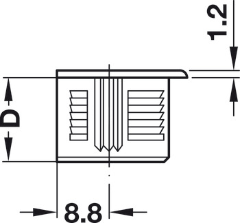 Parafuso de conexão Variofix, S20, sistema Rafix 20, para furo de Ø 3 mm