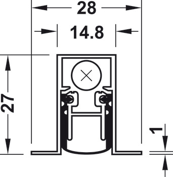Vedação de porta retrátil, Schall-EX DUO L 15/28 OS, Athmer