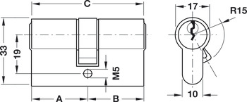 Cilindro duplo, perfil standard, com função antirrisco, Startec