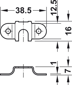 Fechadura giratória para sistema de fechadura central, com cilindro de placas, para montagem em painel frontal