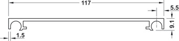 Conjunto de perfis de conexão, para conectar e cobrir a parte superior e inferior