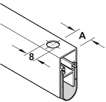 Vedação de porta retrátil, Schall-EX L-15/30 WS, Athmer