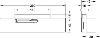 Mecanismo de fecho automático e de fecho suave para portas, DDA 140/240, para portas de madeira e de vidro com dobradiça na área interior