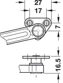 Articulador, Componente individual do suporte de fixação