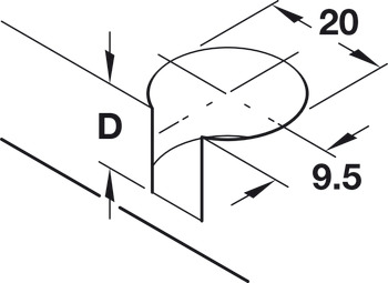 Parafuso de conexão Variofix, S20, sistema Rafix 20, para furo de Ø 3 mm