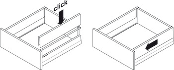 Elevação de painel lateral, Häfele Matrix Box P