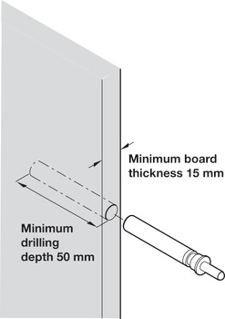 Mecanismo de amortecimento para portas, Smove, para instalação em painéis laterais opostos ao lado da dobradiça
