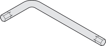 Chave sextavada interna, Em forma de L, aço galvanizado
