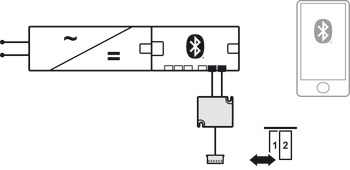Adaptador, Häfele Connect Mesh, para acessórios operados eletricamente