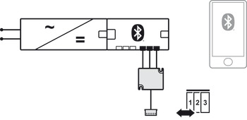 Adaptador, Häfele Connect Mesh, para acessórios operados eletricamente