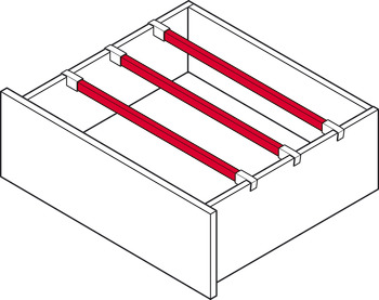 Barras transversais, para extensão interna ou como elemento de separação Matrix Box Slim A