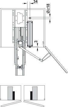 Sistema elétrico de abertura de porta, Kesseböhmer eTouch
