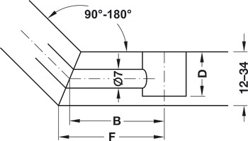 Conector de junta de esquadria, com conexão, para montagem de união, parafuso de ponta dupla