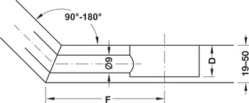 Parafuso de ponta dupla, Sistema Maxifix, com junta, para montagem paralela
