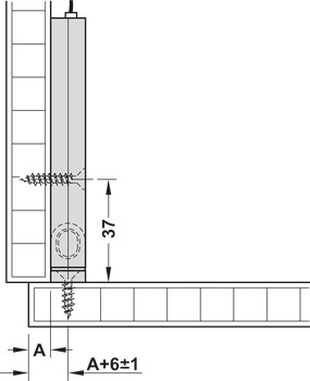 Fechadura para móveis, Häfele Dialock EFL 3, fechadura elétrica, compensação de desvio vertical