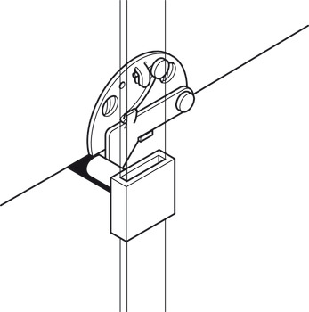 Fecho de gaveta, para cilindro rotativo de fechadura central