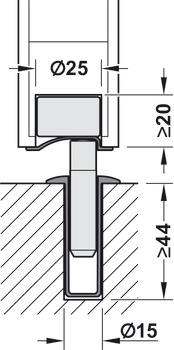 Batedor de porta para piso, Magnético, padrão