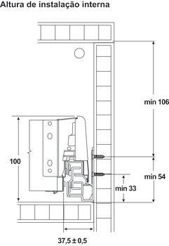 Sistema de gavetas, Hafele Alto Drawer, extração total, altura 135mm
