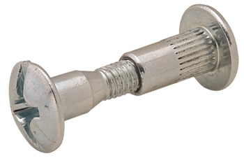 Parafuso de conexão e bucha, com rosca M6, lâmina plana, fresado, aço