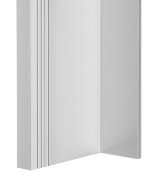 Perfil de puxador, Alumínio, para portas de correr em madeira, comprimento: 2.500 mm