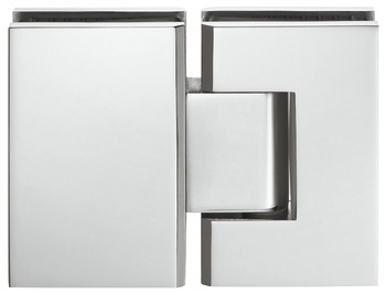 dobradiça para porta de box de banho, para conexões vidro-vidro, frente de vidro a 180°