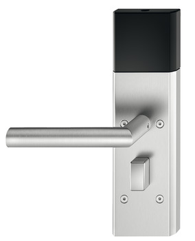 Conjunto para terminal de porta, Häfele Dialock DT 710 com interface Bluetooth aberta SPK, portas interiores/de quartos de hóspedes, com puxador rotativo