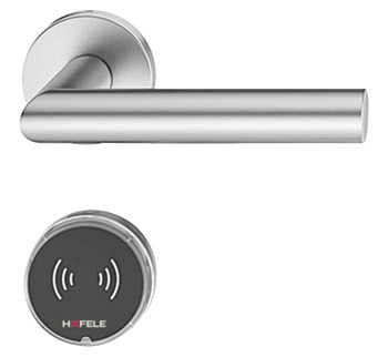 Conjunto para terminal de porta, Häfele Dialock DT 710 com interface Bluetooth aberta SPK, portas interiores/de quartos de hóspedes, com puxador rotativo